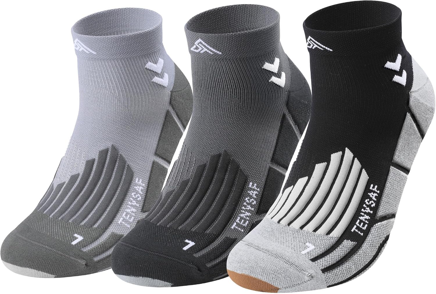 Compression Sport Running Socks: Athletic Socks for Men Women with Cushion,3 Pairs Work Hiking Basketball Ankle Socks