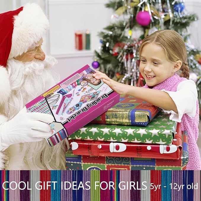 IQKidz Friendship Bracelet Making Kit - Make Bracelets Craft Toys for Girls Age 8-12 yrs, Cool Birthday Gifts for 6 7 9 10 11 Years Old Kids, Christmas Gift Set-BubblyBeeBaby