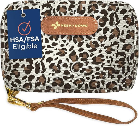 Keep Going Travel First Aid Kit for Kids – 130 Pc.for Purse, Diaper Bag, Backpack, & Suitcase, with Latex-Free Bandages – 7 x 5 x 2 in. Travel First Aid Kit TSA-Approved-BubblyBeeBaby