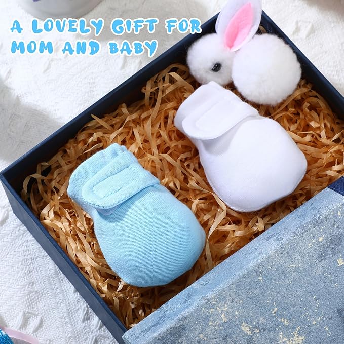 Newcotte Adjustable Baby Mittens No Scratch Newborn Cotton Breathable Gloves Warm Baby Mitts for Boys-BubblyBeeBaby