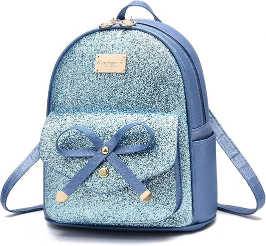 I IHAYNER Girls Bowknot Cute Leather Backpack Mini Backpack Purse for Women-BubblyBeeBaby