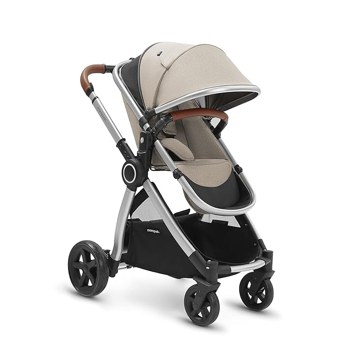 Mompush Ultimate 2 Baby Stroller for Infant and Toddler with Newborn Mode and Reversible Seat, All-Terrain Stroller with All-Wheel Suspension, Includes Car Seat Adapter and Large Storage Basket-BubblyBeeBaby