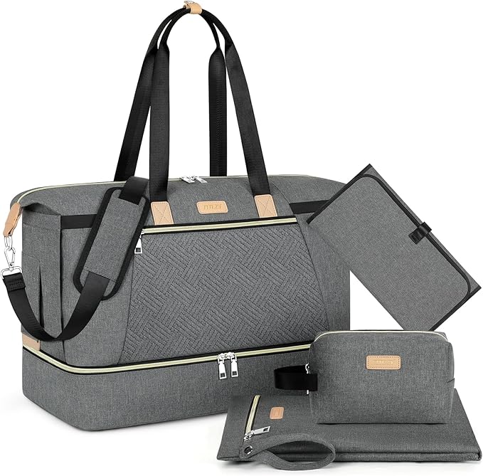 ITIEZY Diaper Bag Tote for Baby - Large Mommy Bag with Portable Changing Pad Pacifier Case, Hospital Bags Travel Baby Bag-BubblyBeeBaby