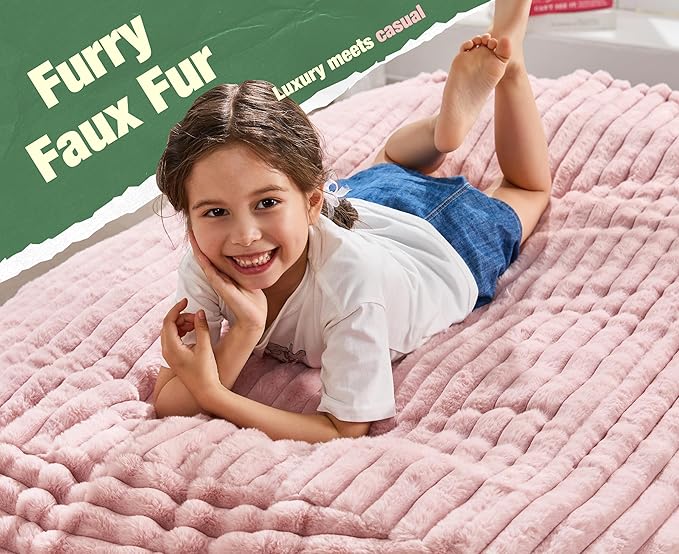 Hobestluk 5FT Bean Bag Chairs Adult Bean Bag with Portable Handle Comfy Large Bean Bag Lounge Chair with Removable Cover for Living Room Bedroom (Stripe Pink, 5FT)-BubblyBeeBaby