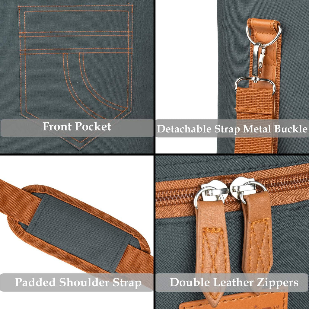 Tirrinia 4 Bottle Wine Gift Carrier - Gray, Padded, Insulated, Portable, Versatile, Stylish