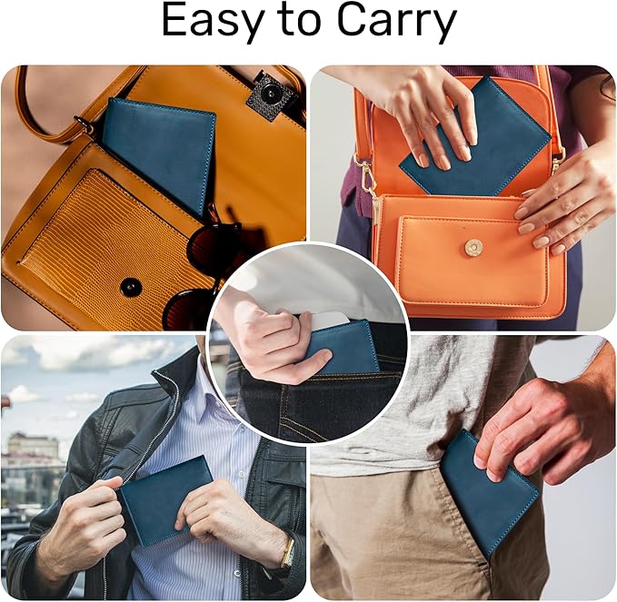 HIFA Leather Passport Holder, Handmade Passport Cover with Card and Ticket Slot - Genuine Leather, Elegant Design, Easy Access - Passport Case, Passport Wallet, Passport Holder-BubblyBeeBaby