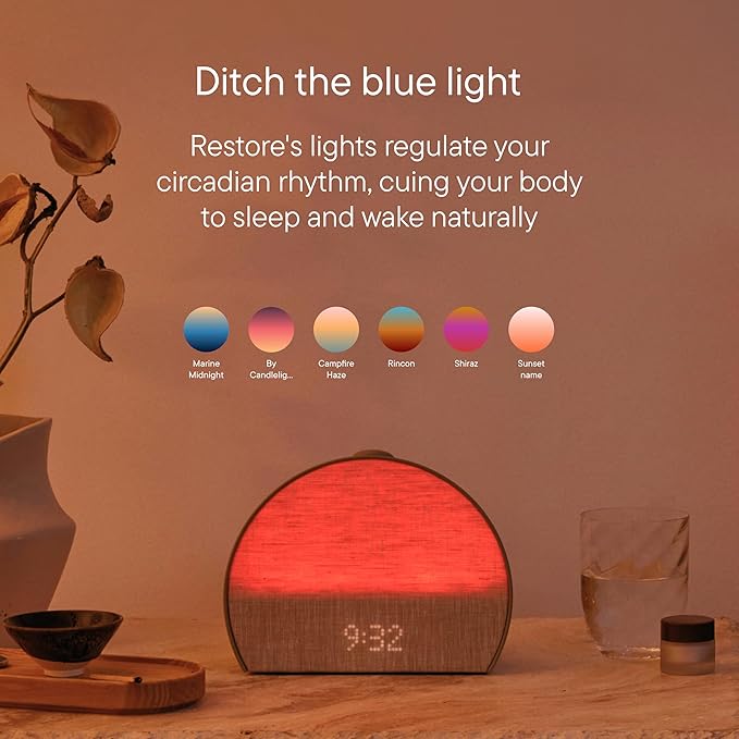 Hatch Restore 3 Sunrise Alarm Clock, Sound Machine, Smart Light (Cocoa) - White Noise, Screen-Free Sleep Routine-BubblyBeeBaby