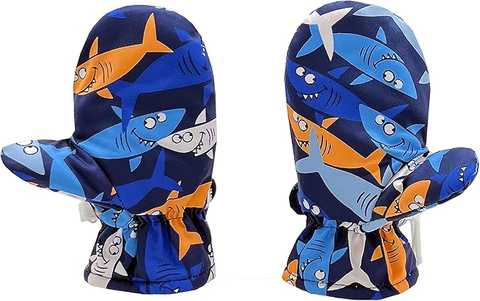 Toddler Gloves Kids Mittens Winter Warm Lined Fleece Gloves Waterproof Snow Baby Mitten for Boys Girls-BubblyBeeBaby