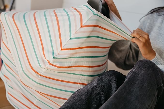 Copper Pearl Multi-Use Cover: Car Seat Covers, Nursing Cover, and Stroller Cover for Sun - Stretchy Fabric, All-Season Use, Stylish Designs, Easy Access for Moms - Tinsel-BubblyBeeBaby