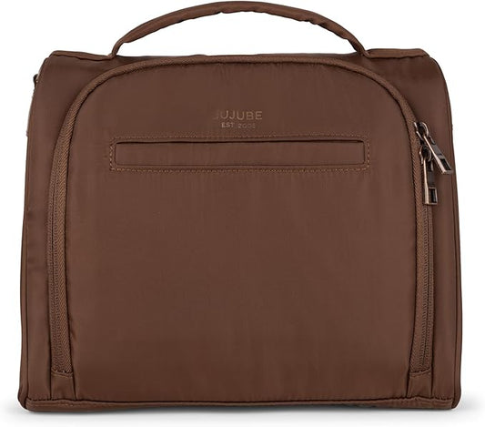 JuJuBe Insulated Bottle Bag, Breastmilk Storage Bag for Baby Bottles, Travel Insulated Lunch or Cooler with Handle, Waterproof Lining for Nursing, Milk, Food, Baby Formula, Snacks, Daycare, Espresso-BubblyBeeBaby