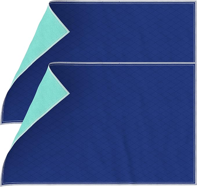 Inspire Waterproof Mattress Protector, 2 Pack - Dark Colored to Hide Stains, Extra Large 34 x 54, Quilted Bed Pad for Incontinence Washable, for Adults and Kids-BubblyBeeBaby