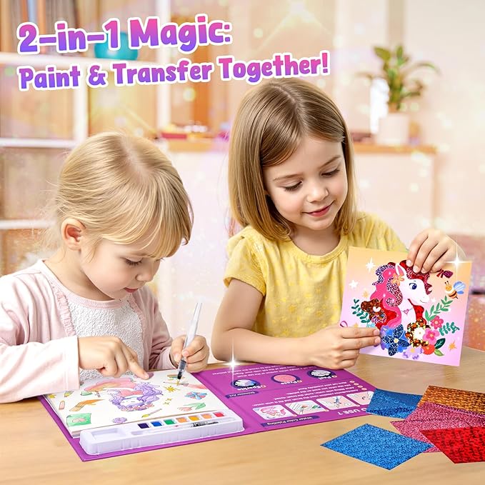JoyCat Paint with Water Coloring Books, Art & Craft Activity, Princess No Mess Art for Kids Ages 4-8, Craft Kits & Supplies, DIY Creative Activity, Presents for Girls & Boys-BubblyBeeBaby
