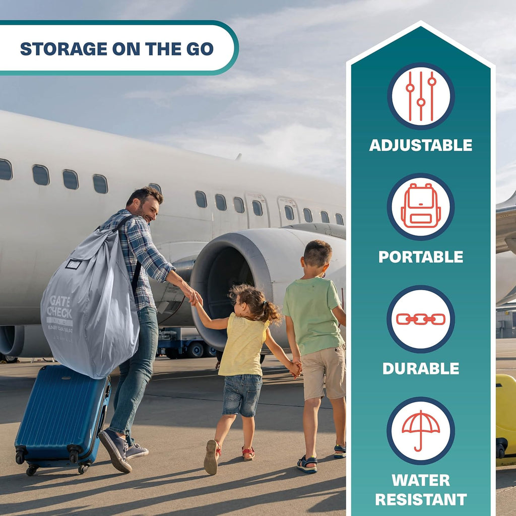 Bramble Infant Car Seat Travel Bag for Airplane - Waterproof Car Seat Cover for Airplane Travel 34" - Booster Seat Travel Bag Carseat Carrier for Airport