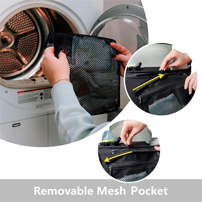 TOPDesign Universal Baby Stroller Organizer, Stroller Caddy with Detachable Mesh Bag & Heightened Insulated Cup Holders & Non-Slip Secure Hooks Accessories, Fits Most Strollers (Grey)-BubblyBeeBaby