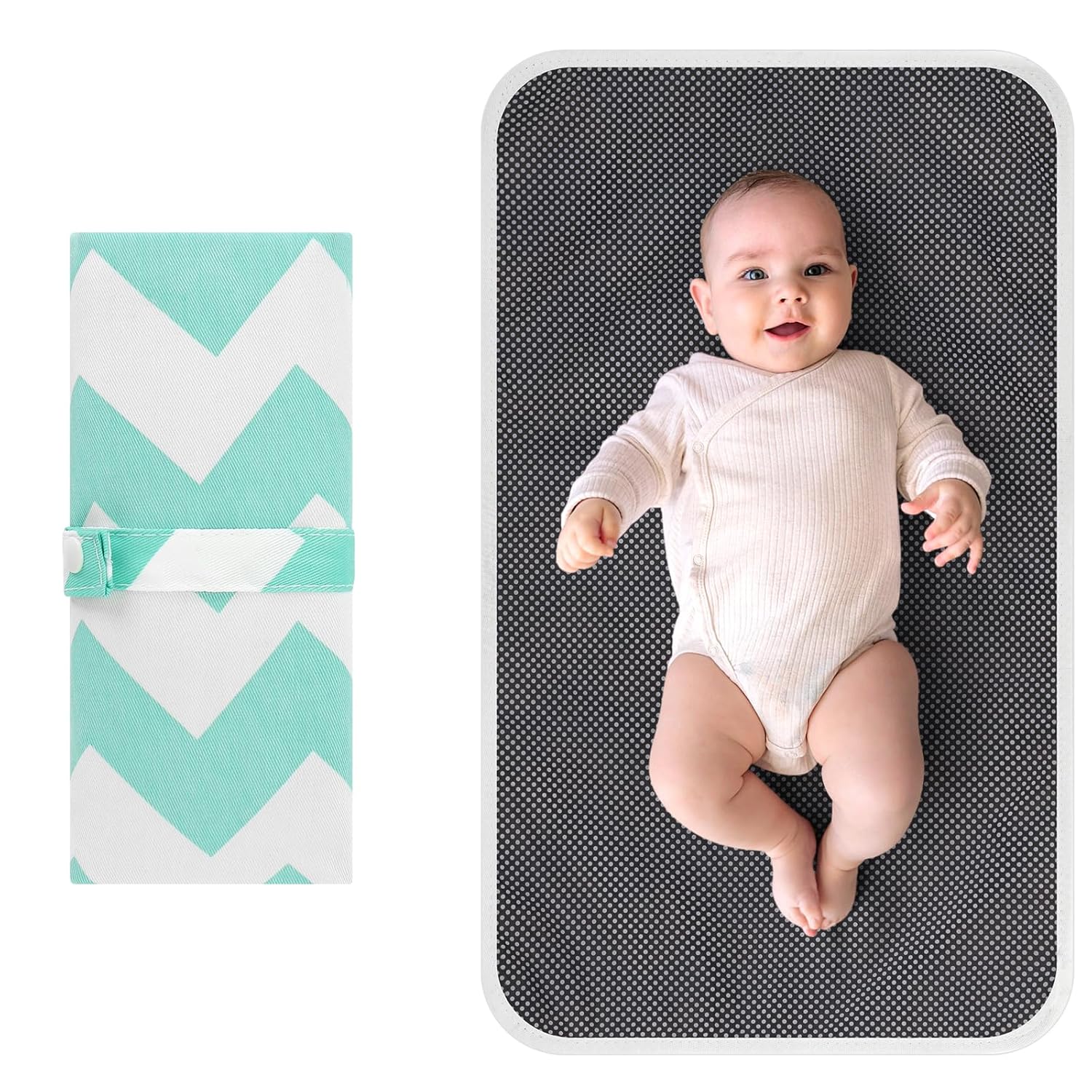 Accmor Portable Diaper Changing Pad, Waterproof Foldable Baby Changing Mat for Travel, Baby Essentials Shower Registry Gifts