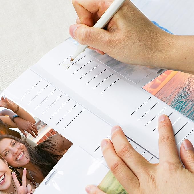 Holoary Travel Photo Album 4x6 - 300 Photos, Three Pictures Per Page, Memo Area, Beach & Vacation Memories-BubblyBeeBaby