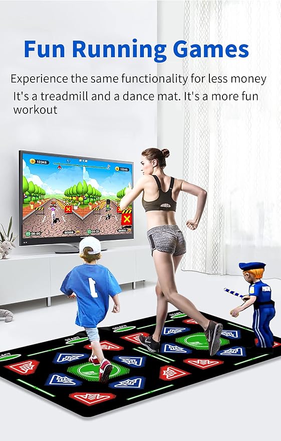 HDMI Dance Mat 64GB Storage, 1000 Games,885 Songs,81 MTV Videos.Dance pad Combines Dance, Yoga, Aerobics, Running, Sports, and Puzzle Games A Prestigious Gift for Boys & Girls. Flannel Material-BubblyBeeBaby