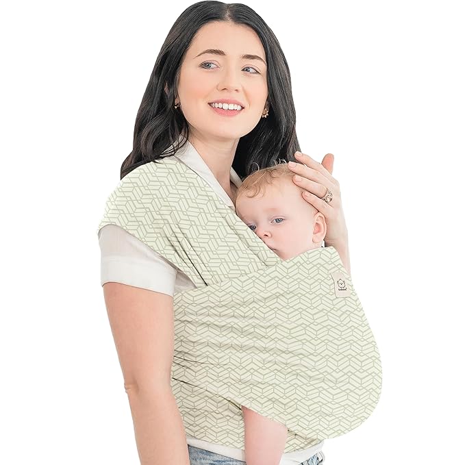 KeaBabies Baby Wrap Carrier - All in 1 Original Baby Carrier Newborn to Toddler Sling, Easy to Wear, Hands Free Bonding, Lightweight, Breathable Infant Wraps (Chevron Maze)-BubblyBeeBaby
