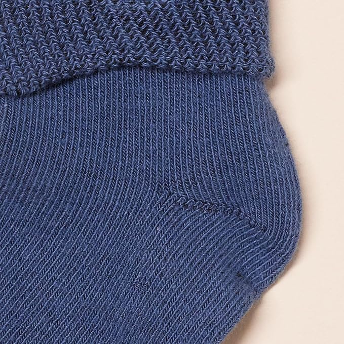 Amazon Essentials Baby Socks, Unisex, Turn Cuff, 6 Pairs-BubblyBeeBaby