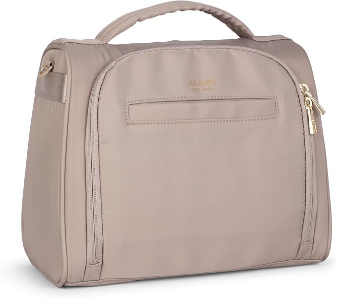 JuJuBe New Insulated Bottle Bag, Breastmilk Storage Bag for Baby Bottles, Insulated Waterproof Lunch Bag or Cooler Bag for Nursing, Milk, Food, Baby Formula, Snacks, Daycare, Taupe, Mother's Day Gift-BubblyBeeBaby