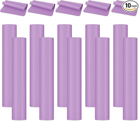 10 Pack Yoga Mats Bulk, 68'' x 24'' x 4mm Thick Yoga Mats for Kids and Adult Gym Mats Bundle Latex Free Exercise Mats with Non Slip Texture for Outdoor Yoga, Pilates or Workout-BubblyBeeBaby