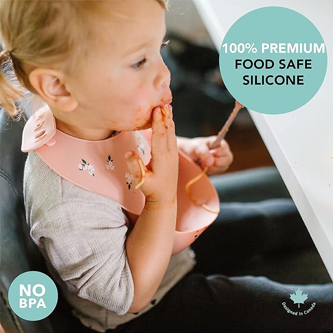 Loulou Lollipop Soft, Waterproof Silicone Feeding Bib for Babies and Toddlers-BubblyBeeBaby