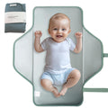 Lily Miles Baby Changing Pad Portable, Diaper Changing Mat with Magnetic Latches, Travel Pad for Diaper Bag, Baby Essentials, Wipeable & Waterproof Mat (Willow Green, Large)