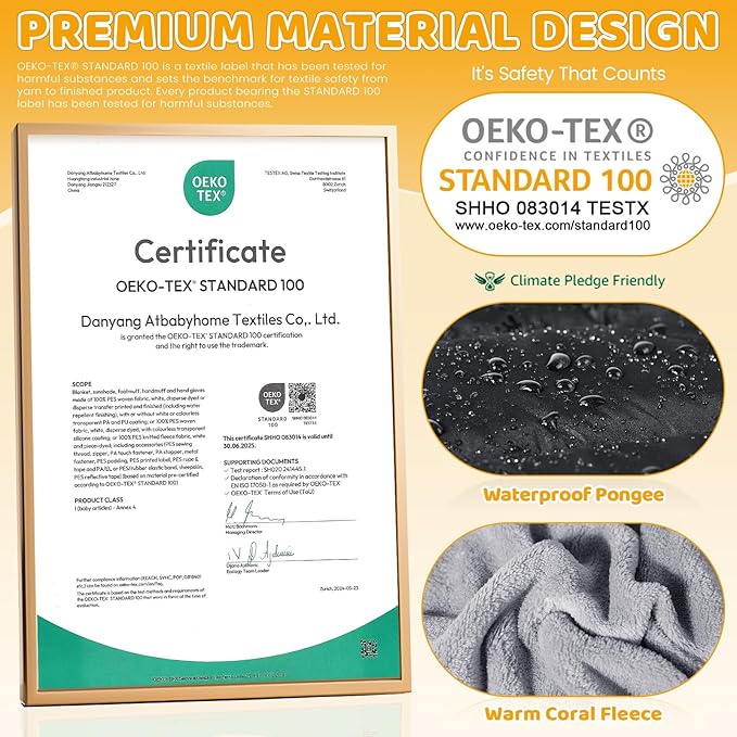 Orzbow Universal Stroller Bunting Bag with Extra Footmuff for Toddler, Kids, Warm Waterproof Stroller Blanket, Winter Cover, Baby Bunting Bag - Protect Babies from Cold Winds, Black-BubblyBeeBaby