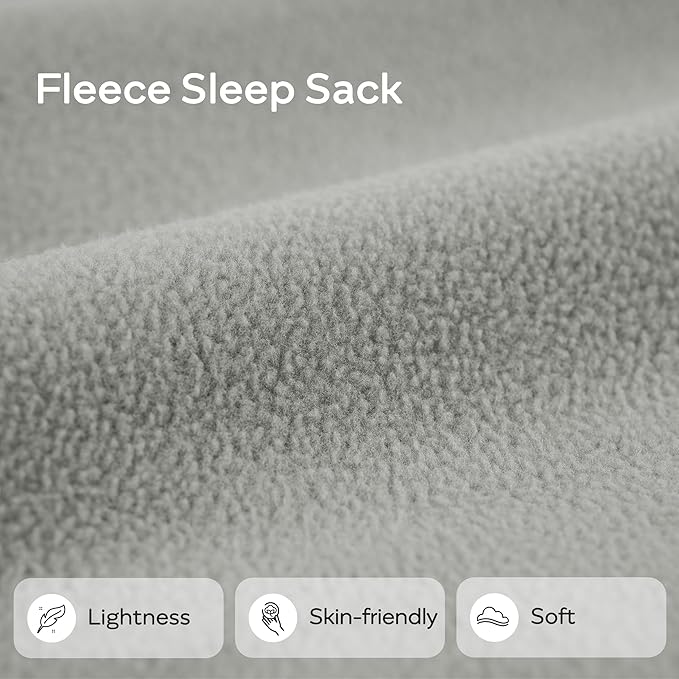 JELLYMONI Fleece Baby Sleep Sack 0-6 Months, 2 Pack 1.5 TOG Baby Wearable Blanket Winter Infant Sleep Sack with 2-Way Zipper, Warm Toddler Sleep Sack-BubblyBeeBaby