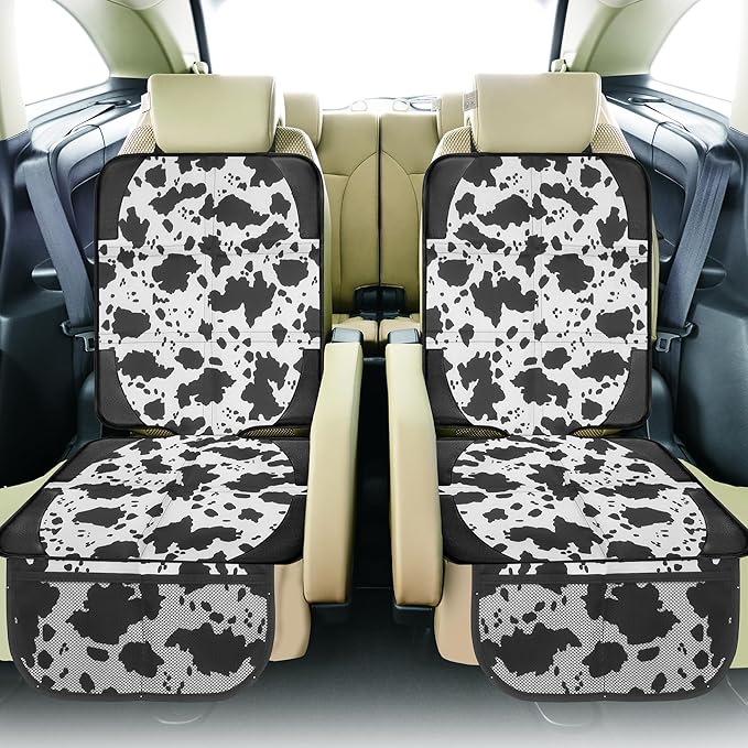 Car Seat Protector for Child Car Seat, 2 Pack Baby Car Seat Covers with Mesh Pockets & Non-Slip Backing 600D Durable Seat Protector-BubblyBeeBaby