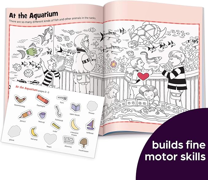 Highlights Hidden Pictures Sticker Fun for Kids Ages 3-6, 4-Pack, 64 Pages of Seek and Find Sticker Activities, Books Double as Coloring Books, 480+ Stickers, Volume 1-BubblyBeeBaby