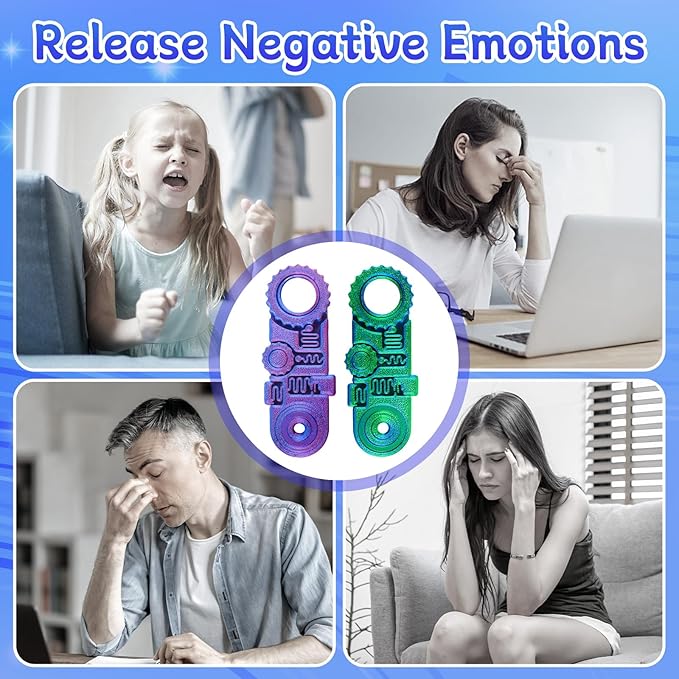 2025 New 3D Printed Fidget Ring Toys, 5-in-1 3D Printed Gear Ball Stress Sensory Toy, Mindful Meditation Gear Toys for Stress and Anxiety Relief, Back to School Supplies Fidget Toy for Kids Adults-BubblyBeeBaby