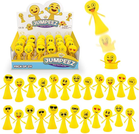 IPIDIPI TOYS Jumping Poppers – Pack of 24 – Spring Launcher Toys for Kids - Fun Party Favors, Goodie Bag Stuffers, Classroom Rewards, Birthday Games, and Holiday Prizes-BubblyBeeBaby