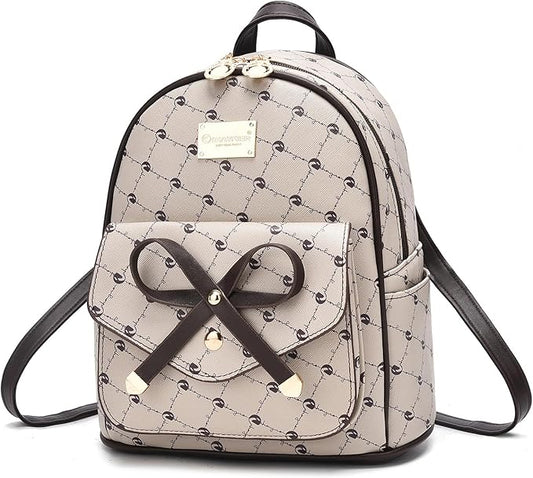 I IHAYNER Girls Bowknot Cute Leather Backpack Mini Backpack Purse for Women-BubblyBeeBaby
