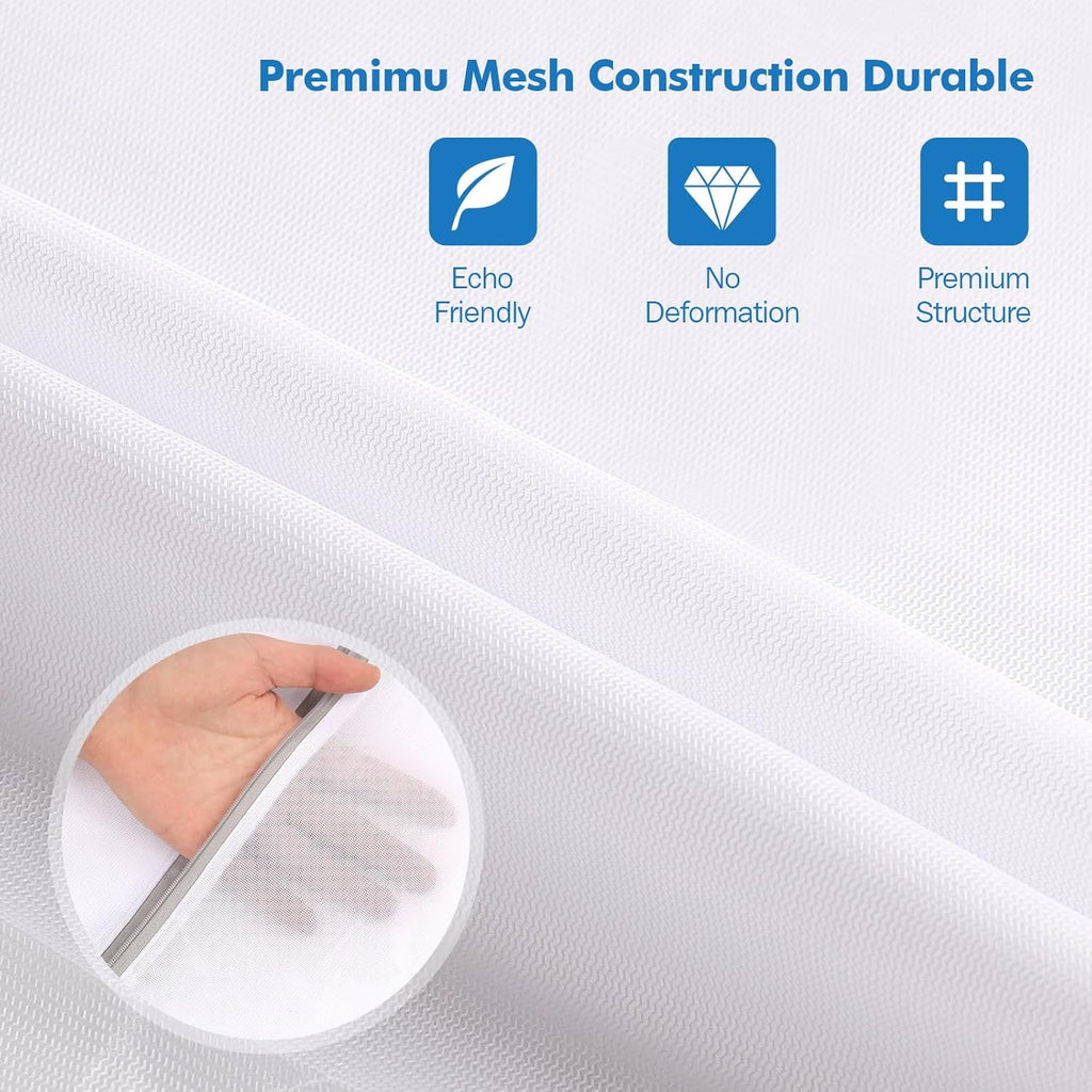 5Pcs Laundry Bags Mesh Wash Bags, Delicate Laundry Bags for Clothes, Hosiery, Underwear, Bed linen - 5 Size