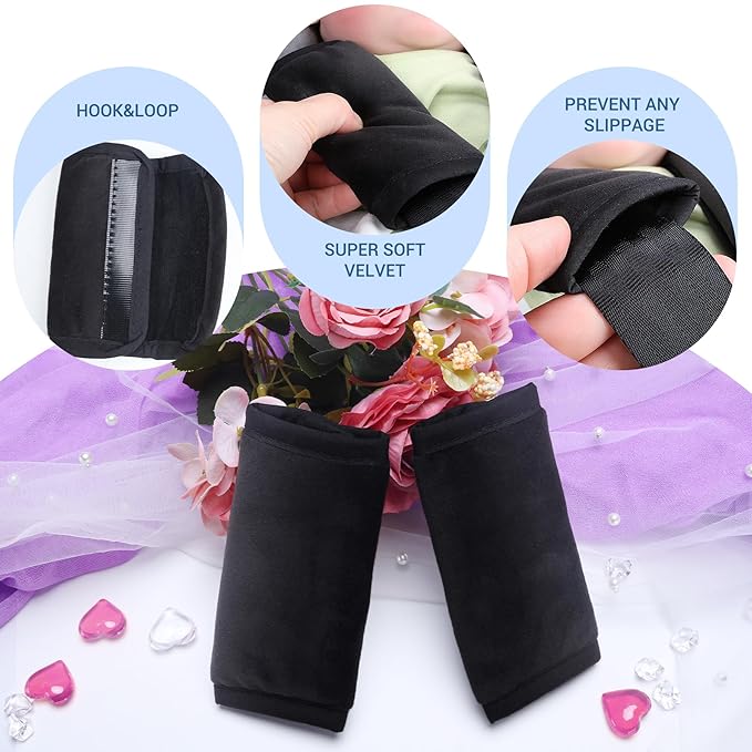 COOLBEBE New Babybody Support & Strap Covers Set for Newborn Infant Toddler- Extra Soft Stroller Cushion Pads Car Seat Insert, Perfect for Carseats, Strollers, Swings, Black-BubblyBeeBaby