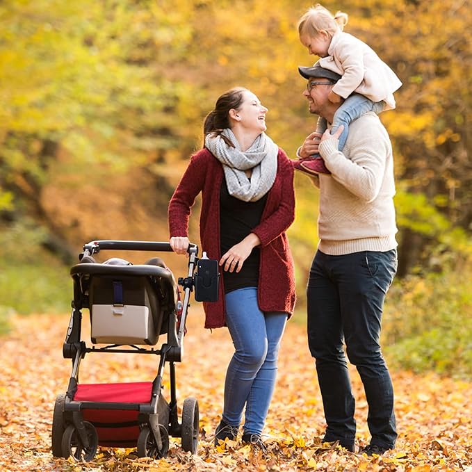 Suranew Universal Stroller Cup Holder, Adjustable Drink Holder with Phone Holder for Baby Stroller, Wheelchair, Walker, Bike, Scooter, Gifts for Family Member.-BubblyBeeBaby