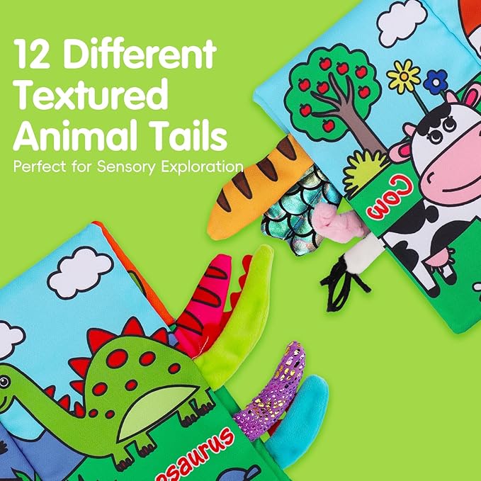 2 PCS High Contrast Crinkle Baby Books 0-6 Months Interactive Sensory Baby Toys 9-12 Month Montessori Activities Touch Feel Infant Book 0-3-6 Month Car Seat Travel Essentials Newborn Development Gift-BubblyBeeBaby