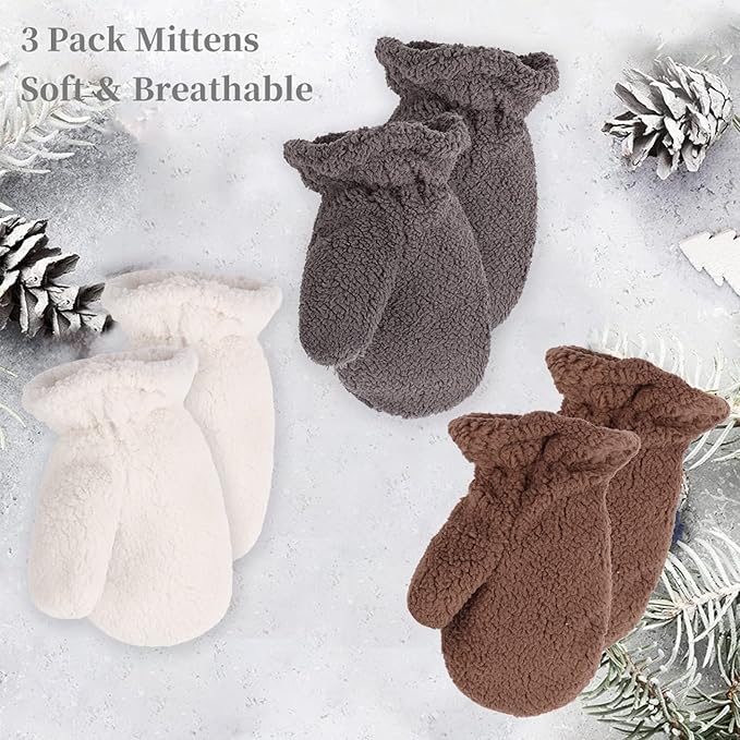 Zsedrut Baby Boys Winter Glove Warm Toddler Infant Girls Mittens Fleece Lined Gloves 1-7 Years-BubblyBeeBaby