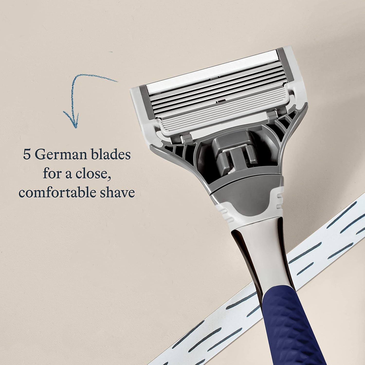 Harry's Shaving Kit for Men - Razor Handle and 3 Razor Blade Refill Cartridges - Chrome Edition