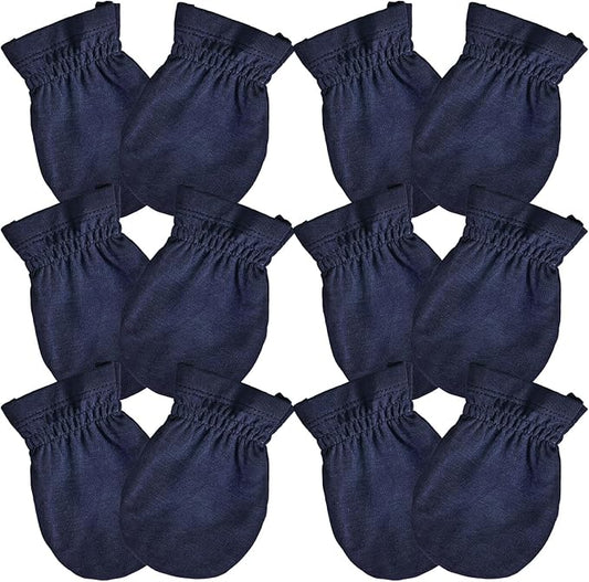 SuperSoft Baby Mittens, Bamboo Viscose Infant Newborn Mittens for Girls Boys No Scratch Gloves 6 Pack-BubblyBeeBaby