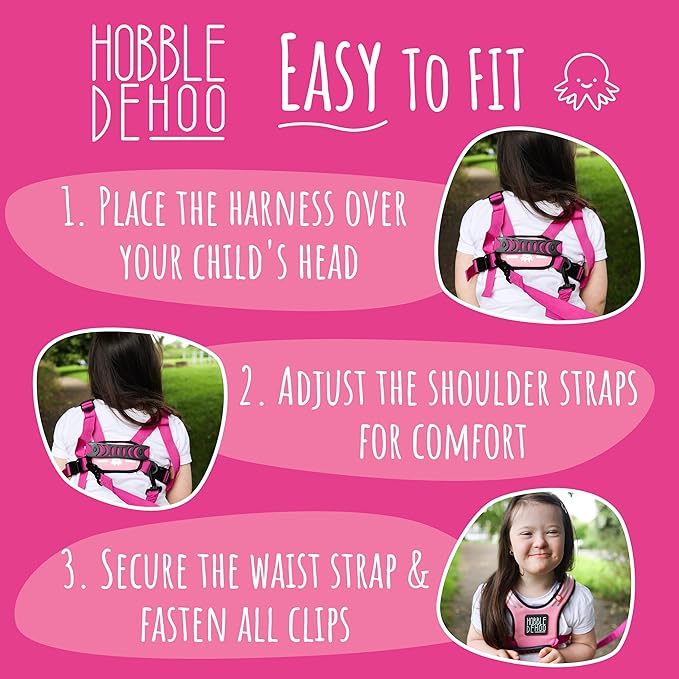 Hobbledehoo Safety Harness For Kids & Toddlers Aged 2-7 Years, Child Harness For Walking & Play Autism Safety Awareness-BubblyBeeBaby
