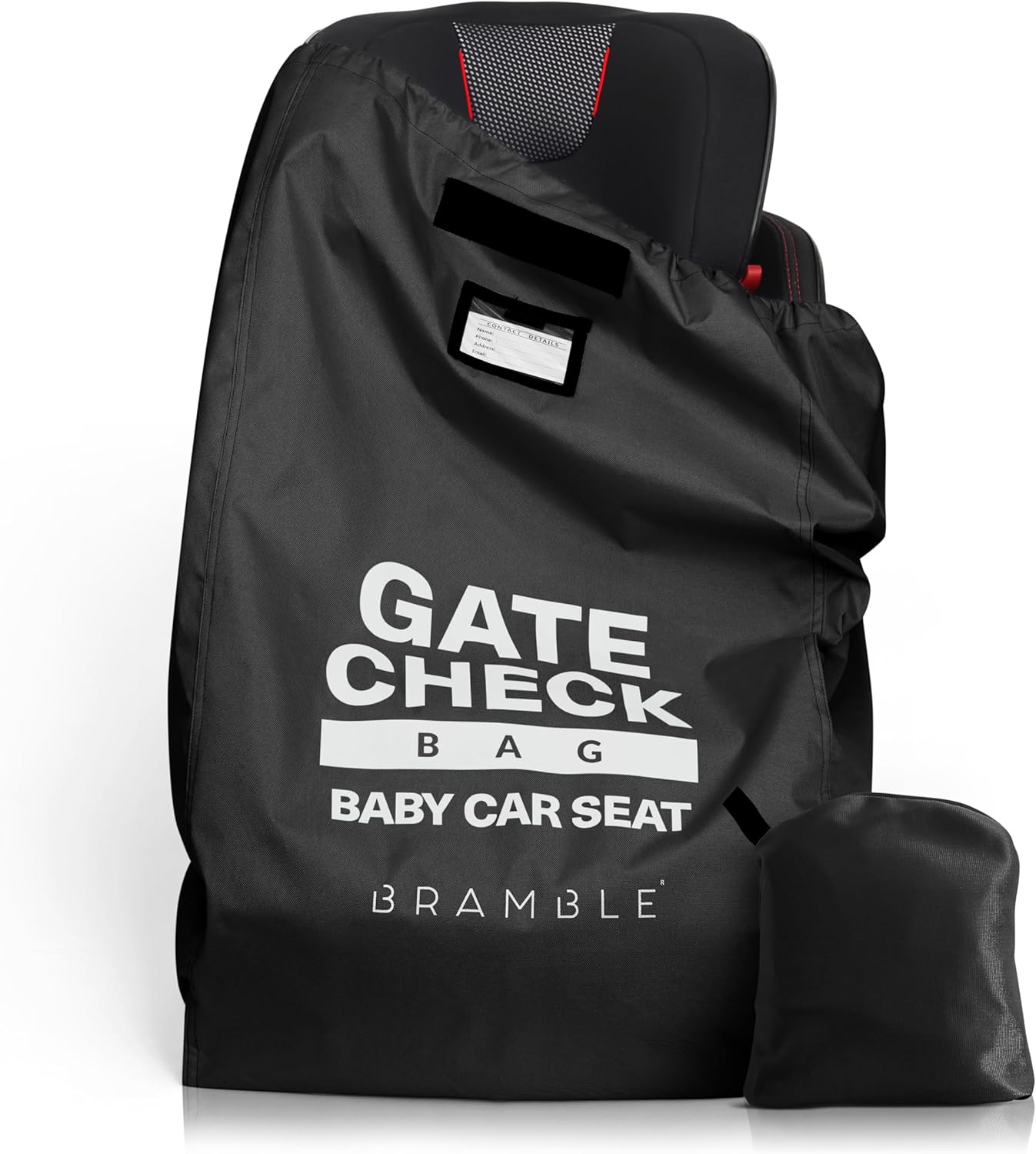 Bramble Infant Car Seat Travel Bag for Airplane - Waterproof Car Seat Cover for Airplane Travel 34" - Booster Seat Travel Bag Carseat Carrier for Airport, Black