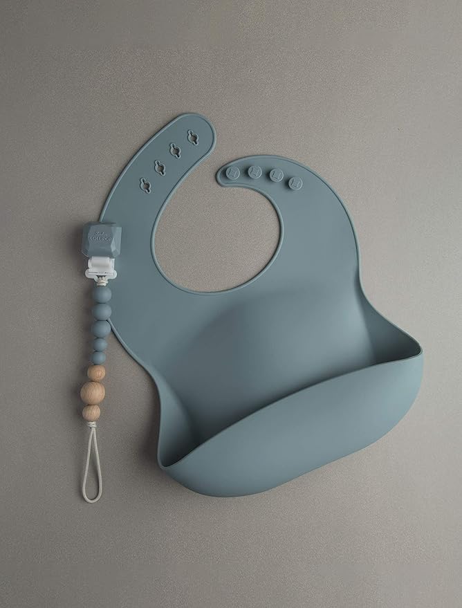 Loulou Lollipop Soft, Waterproof Silicone Feeding Bib-BubblyBeeBaby