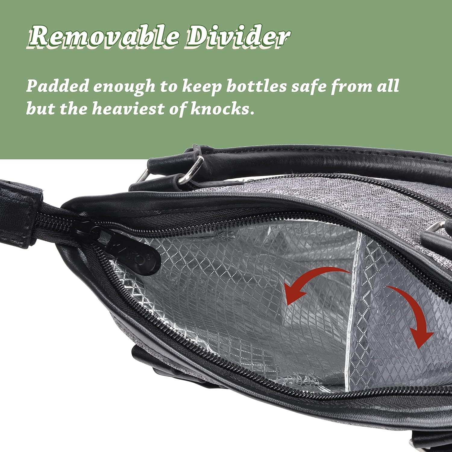 Tirrinia Insulated Wine Gift Carrier Tote - Travel Padded 2 Bottle Wine/Champagne Cooler Bag for Portable Wine Bottle Carrying Case, Women Men Event party, Gift for Wine Lovers