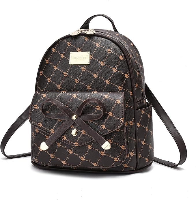 I IHAYNER Girls Bowknot Cute Leather Backpack Mini Backpack Purse for Women-BubblyBeeBaby