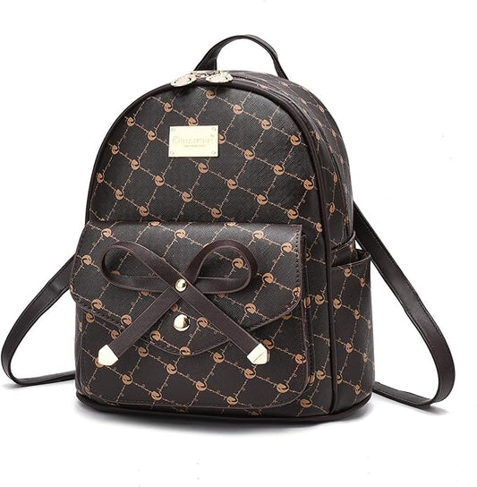 I IHAYNER Girls Bowknot Cute Leather Backpack Mini Backpack Purse for Women-BubblyBeeBaby