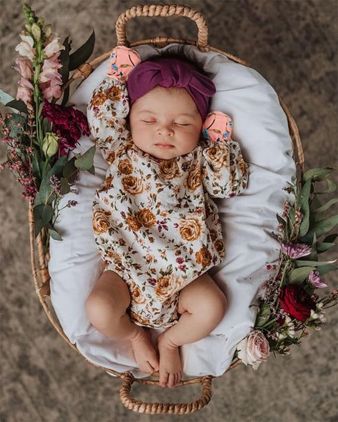 BQUBO Newborn Infant Toddler Mittens No Scratch Cotton Elastic Wrist Gloves Hypoallergenic for 0-6 Months Baby Boys Girls-BubblyBeeBaby