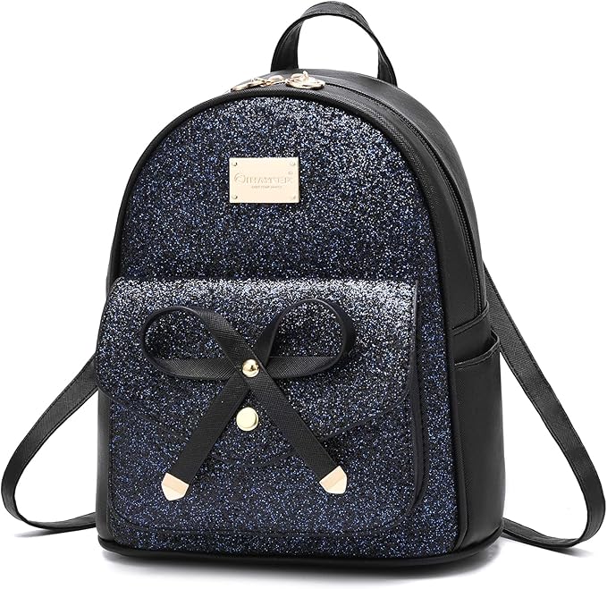 I IHAYNER Girls Bowknot Cute Leather Backpack Mini Backpack Purse for Women-BubblyBeeBaby