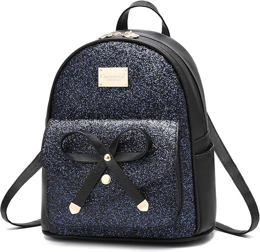 I IHAYNER Girls Bowknot Cute Leather Backpack Mini Backpack Purse for Women-BubblyBeeBaby